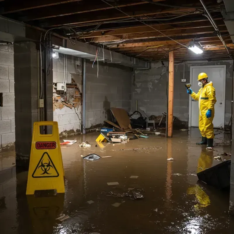 Flooded Basement Electrical Hazard in Falls City, NE Property