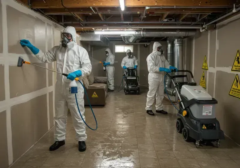 Basement Moisture Removal and Structural Drying process in Falls City, NE